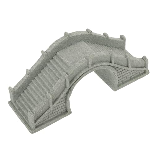 ifundom Resinbrücke für Gartenlandschaften Vintage Miniaturbrücke zur Dekoration von Bonsai und Gartenornamenten Langlebiges Harzmaterial von ifundom