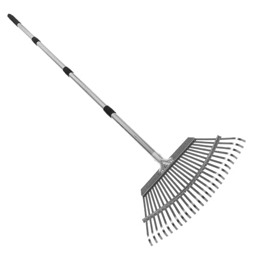ifundom Metall-gartenrechen Mit Aus Edelstahl Mehrteilig Für Flexible Zum Entfernen Von Unkraut Und Laub Platzsparendes Design Für Einfachen Transport Und Lagerung von ifundom