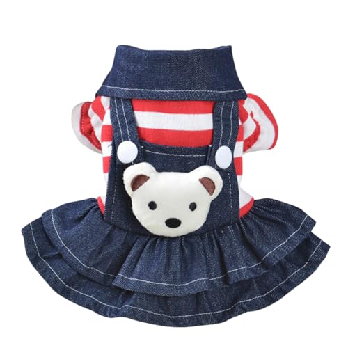 ifundom Rot Gestreift mit Bärchenmotiv XL Weiche Hundebekleidung für Kleine Hunde Bequemes Outdoor und Alltagsoutfit für Spaziergang und Fotosession ifundom Rot Gestreift mit Bärchenmotiv XL Weiche Hundebekleidung für Kleine Hunde Bequemes Outdoor und Alltagsoutfit für Spaziergang und Fotosession von ifundom