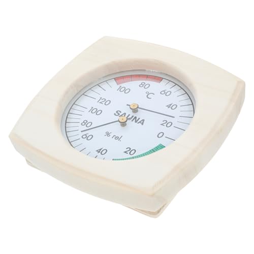 ifundom Sauna Thermometer Hygrometer für Präzise Temperatur und Luftfeuchtigkeitsmessung für Saunazubehör und Dampfbäder Design Vielseitig Einsetzbar von ifundom
