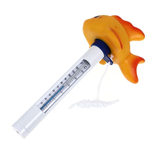 ifundom Schwimmendes Poolthermometer Cartoon Goldfisch Präzise Wassertemperaturmessung für Schwimmbad Badewanne und Teich Kindgerechtes Design für Spaß im Wasser von ifundom