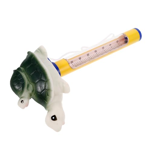 ifundom Schwimmendes Poolthermometer Schildkrötenform Sicheres und Stabiles Wasserthermometer für Pools Teiche und Badewannen mit Praktischer Schnur zur Einfachen Handhabung für Familie von ifundom