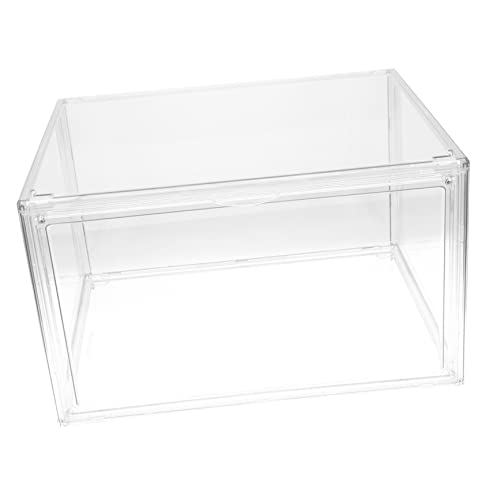 ifundom Stapelbare Bücherregal Aufbewahrungsbox für Transparente Schreibtisch Organizer Box für Zuhause und Büro Einfach zu Reinigen und Modular von ifundom
