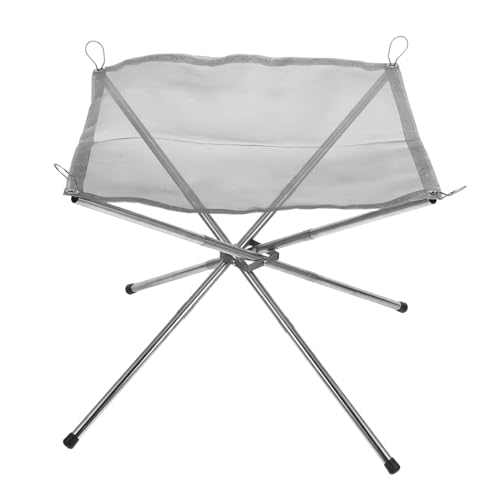 ifundom Tragbarer Campingofen Klappbarer Outdoor Grill mit Abnehmbarer Feuerschale für Camping Wandern und Picknick von ifundom