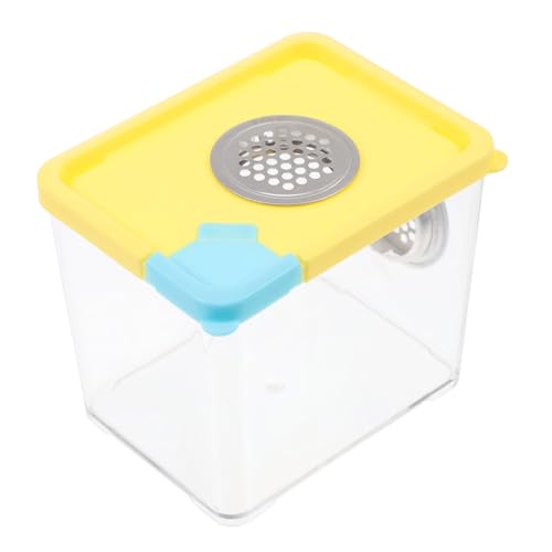 ifundom Transparente Reptilien Aufbewahrungsbox mit Deckel Robuste Futter und Zuchtbox für Kleine Haustiere Wie Spinnen Geckos und Schlangen Praktische und Kompakte Zufällige Farbe von ifundom