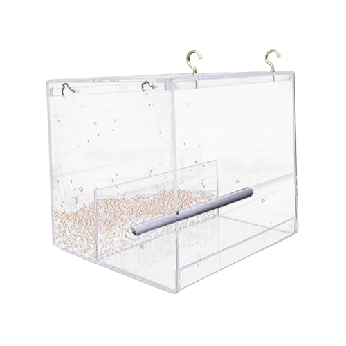 ifundom Transparente Vogelfutterstation mit Saugnapf Große Futterwanne aus Extra Dickem Wildvogel Geeignet Mittlere zum Beobachten von Wildvögeln Am Fenster von ifundom