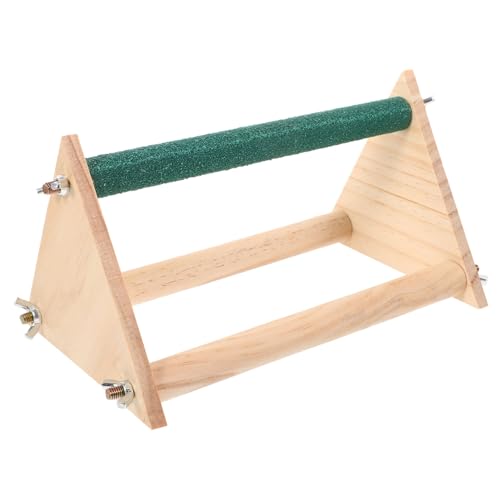 ifundom Vogel Trainingsstand Holz Dreieckiger Tischständer für Papageien Interaktives Vogelspielzeug rutschfeste Sitzstange für Käfig Büro Haustier ifundom Vogel Trainingsstand Holz Dreieckiger Tischständer für Papageien Interaktives Vogelspielzeug rutschfeste Sitzstange für Käfig Büro Haustier von ifundom