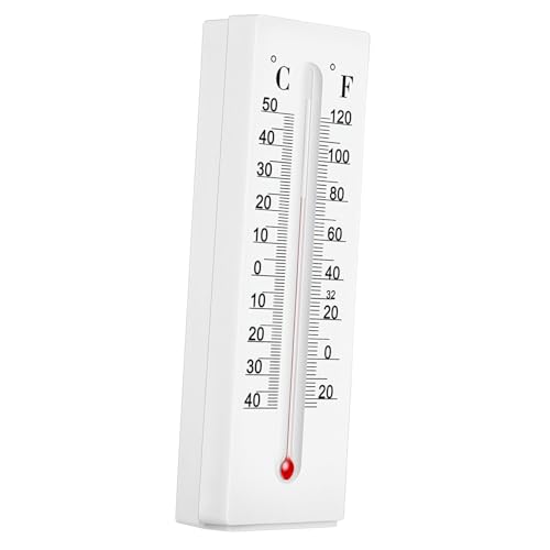 ifundom Wandthermometer mit Verstecktem Schlüsselversteck Genaues Innen Außenthermometer Kombinierte Celsius Fahrenheit Anzeige Einfach zu Montieren für Zuhause und Garten von ifundom