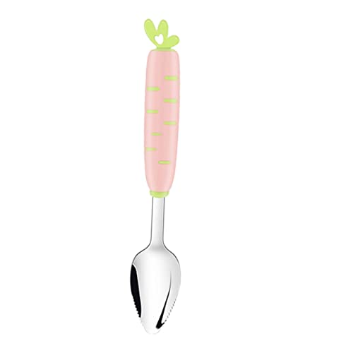 ifundom für Kleinkinder Karottenmodellierung Selbstständiges Füttern Training Utensil für Junge Mädchen für Brei und Früchte Geeignet für Kleine Hände Pinke Farbe von ifundom
