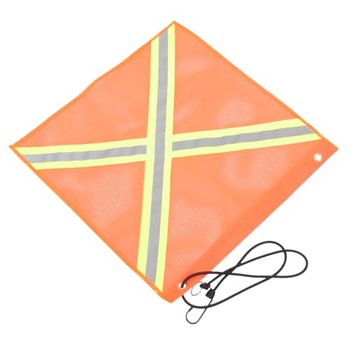 ifundom reflektierende Warnflagge Signalfahnen ATV-Flagge Reflektierende Flagge dekorative Flagge Signalflagge PVC rot von ifundom