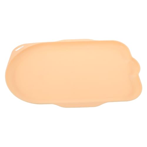 ifundom wasserdichte Futtermatte für Haustiere rutschfest mit Strukturierter Oberfläche zur Stabilisierung von Näpfen Schnell zu Reinigen Gelb Geeignet für Hunde und Katzen Innen und Außen von ifundom