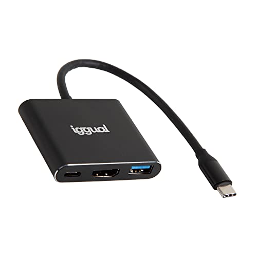 iggual - 3-in-1-Hub Typ C - Inklusive USB 3.0 bis 5 Gbit/s, HDMI und Typ C PD bis 100 W - Kompatibel mit Mac OS, Windows, Linux iggual - 3-in-1-Hub Typ C - Inklusive USB 3.0 bis 5 Gbit/s, HDMI und Typ C PD bis 100 W - Kompatibel mit Mac OS, Windows, Linux von iggual