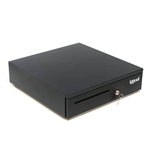 iggual - Münzfach IRON-35 – Manuelle oder automatische Registrierkassette für 5 Geldscheine + 5 Münzen – Sicherung mit 3 Positionen. Gehäuse aus Stahl + Schublade aus Kunststoff, professionell von iggual