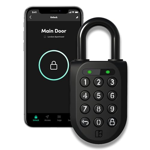 Igloohome Smart Padlock 2 (SP2), Erzeugt Zugriff von überall, kein WLAN nötig, kompatibel mit iPhone & Android - wetterfester, wasserdichter und wiederaufladbarer Akku von igloohome