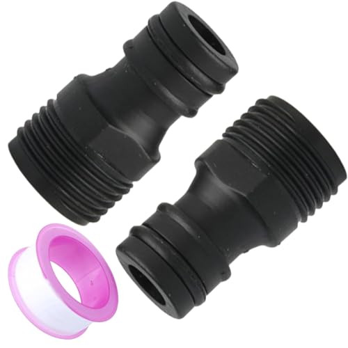 2 Stück Schlauchverbinder Gartenschlauch Kupplung Nippel 1/2 zoll Schlauchanschluss G1/2 Außengewinde für Wasserhahn Adapter (ABS-Kunststoff) von iguTrail