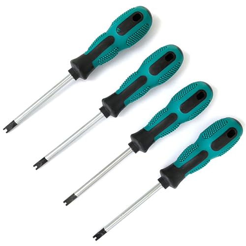 Schraubendreher Set Magnetisch,4 Stück U-Typ Schraubendreher M1.7 / M2.0 / M2.3 / M2.6 U Gabel Typ Magnetschraubendreher CRV Multifunktions Handwerkzeug Kit Bits Magnetisch Schlitzschraubenzieher von iguTrail