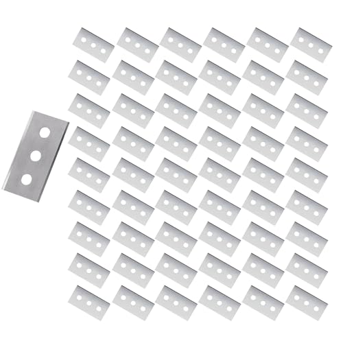 54 Stück Klingen für ceranfeldschaber,Doppelseitige Schaberklingen,Schaber Ersatzklingen,Kochfeldschaber Reinigungsschaber,Rasierklingen für Glasschaber,Zeranfeldkratzer [Energieklasse A+] von iguTrail