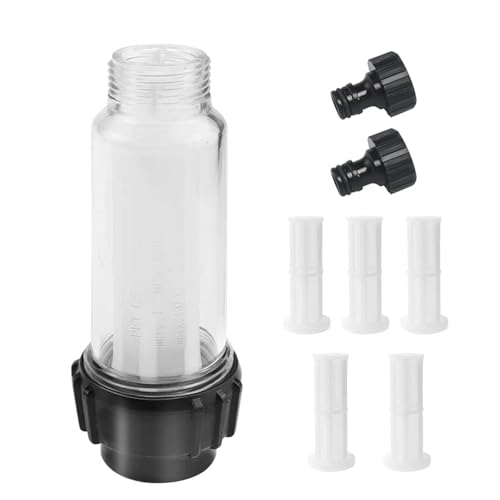 Gartenschlauch Wasserfilter Set G3/4 Zoll, 11,8 cm Filtergehäuse, 5 Filtereinsätze, 2 Schnellkupplungen, für Hochdruckreiniger und Gartenpumpen Gartenschlauch Wasserfilter Set G3/4 Zoll, 11,8 cm Filtergehäuse, 5 Filtereinsätze, 2 Schnellkupplungen, für Hochdruckreiniger und Gartenpumpen von iguTrail
