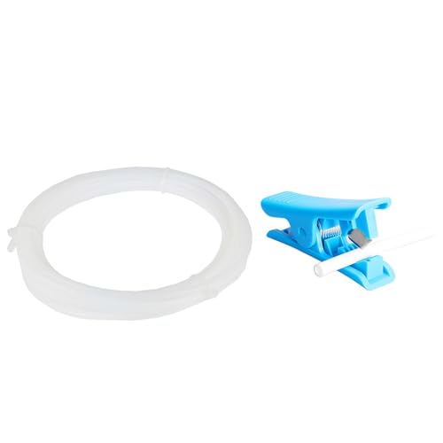 iguTrail Glatter 4M PTFE Schlauch Tube für 1,75 mm mit Schneidevorrichtung,2.5mm IDx4mm OD Compatible with Bambu Lab A1/A1 mini/P1P/P1S/X1C, K1/K1 Max/Ender 3 V3 3D Drucker (Transparent) von iguTrail