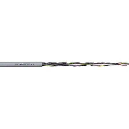 Igus chainflex CF77.UL.D Steuerkabel, 4-adrig x 0.5 mm² Grau / 10 A, 25m, 20 AWG, Ungeschirmt, Packung a 25 Meter Igus chainflex CF77.UL.D Steuerkabel, 4-adrig x 0.5 mm² Grau / 10 A, 25m, 20 AWG, Ungeschirmt, Packung a 25 Meter von igus