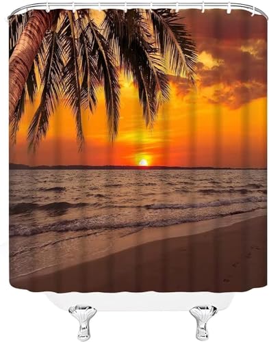 3D Duschvorhang 120x180 Blick Auf Das Meer Sonnenuntergang - Waschbar Duschvorhänge Blick Auf Das Meer Sonnenuntergang Badevorhang - Wasserabweisend Anti-Schimmel Shower Curtains mit 8 Haken JJ611 3D Duschvorhang 120x180 Blick Auf Das Meer Sonnenuntergang - Waschbar Duschvorhänge Blick Auf Das Meer Sonnenuntergang Badevorhang - Wasserabweisend Anti-Schimmel Shower Curtains mit 8 Haken JJ611 von igyhuij