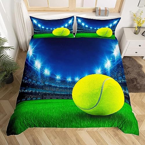 igyhuij Bettwäsche 135x200 Tennis, 3D Bettwäsche-Sets Winter Weich Mikrofaser Bettwaren Tennis Bettbezug mit 2 x Kissenbezug 80x80 cm 3er Bettzeug Set von igyhuij