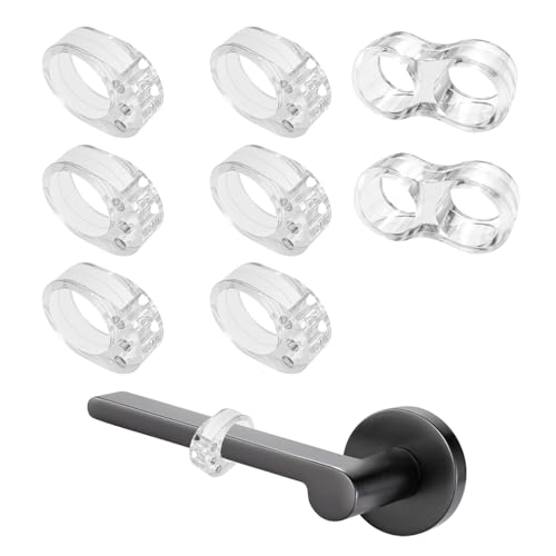 ihaspoko 8er Set Türklinkenpuffer, Transparente Türstopper Klinke, Türpuffer Wandschutz als Türstopper für Türklinken (2er 8-Förmiger und 6er O-Förmiger) von ihaspoko