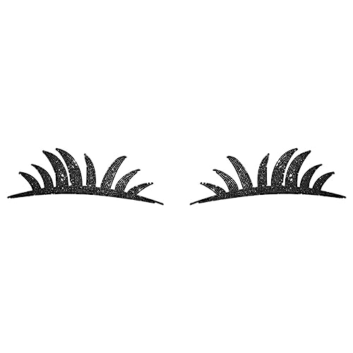 ihreesy 1 Paar Auto Scheinwerfer Wimpern Aufkleber,Wimpern Auto Aufkleber Wimpern Dekoration Scheinwerfer Wimpern Augenbrauen Sticker Körper Aufkleber Lustig Autodekorationsaufkleber,Schwarz von ihreesy