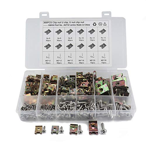ihreesy 300 Stück Blechmutter mit Schrauben,M3 M4 M6 4 Größ Karosserie Schnappmutter U Typ Federmutter Türverkleidung Klammern und Schrauben Auto Befestigung Clips Sortiment kit ihreesy 300 Stück Blechmutter mit Schrauben,M3 M4 M6 4 Größ Karosserie Schnappmutter U Typ Federmutter Türverkleidung Klammern und Schrauben Auto Befestigung Clips Sortiment kit von ihreesy
