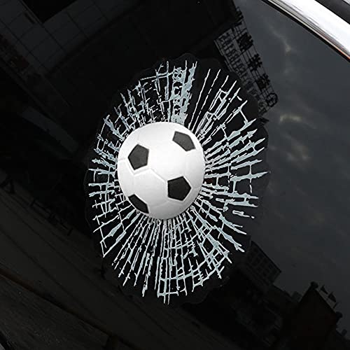 ihreesy 3D Auto Fenster Aufkleber,Fashion Auto Ball Trifft Fenster Riss Auto Windschutzscheibe Dekoration Kreativ Stereo Auto Styling Aufkleber Selbstklebende Wandaufkleber Auto Dekor Zubehör,#C von ihreesy