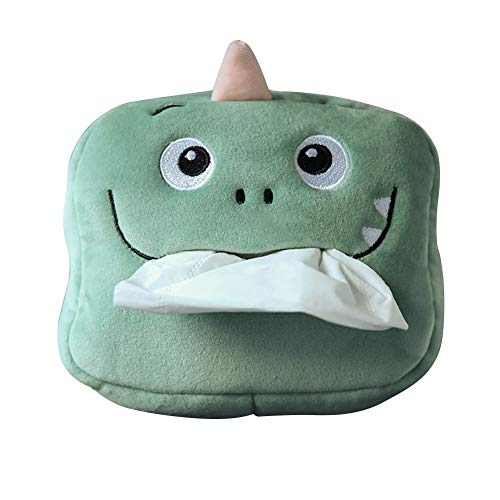 ihreesy Auto Taschentuchbox Halter,Niedliche Cartoon Kosmetiktücherbox Multifunktions Auto Plüsch Tissue-Box Serviettenhalter Hängen Papiertuchspender Tücherbox,#B von ihreesy