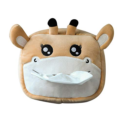 ihreesy Auto Taschentuchbox Halter,Niedliche Cartoon Kosmetiktücherbox Multifunktions Auto Plüsch Tissue-Box Serviettenhalter Hängen Papiertuchspender Tücherbox,#D von ihreesy