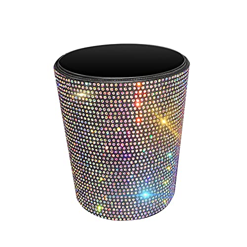 ihreesy Bling Strass Auto Mülleimer,Glitzer Diamant Müllbehälter Hängender Abfalleimer Multifunktional Abfallbehälter Organizer Aufbewahrungsbox Universal Mülleimer Müllbehälter,Bunt von ihreesy