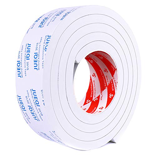 ihreesy Doppelseitiges EVA-Schaumband,5mm Dicke Weiß Schwammband Selbstklebende Dichtung Abisolier Schaum Isolierband Autotür Fenster Montage Klebeband Schaumstoffband,5cm x 2m von ihreesy