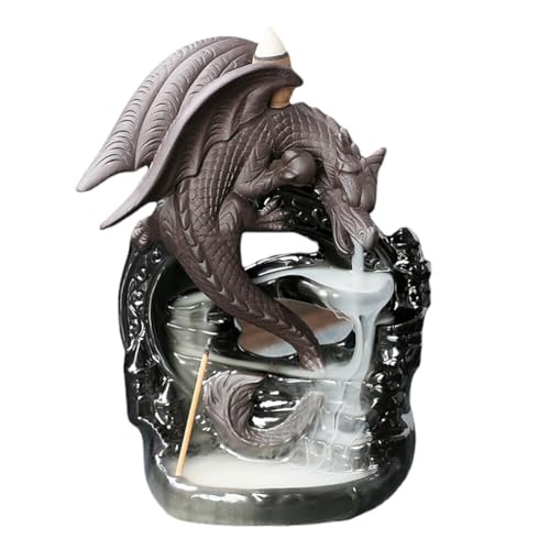 ihreesy Dragon Backflow Incense Burne,Rückfluss Räuchergefäß Räucherstäbchenhalter Räucherstäbchen Keramik Halter Backflow Incense Holder für Home Office Yoga Ornamen ihreesy Dragon Backflow Incense Burne,Rückfluss Räuchergefäß Räucherstäbchenhalter Räucherstäbchen Keramik Halter Backflow Incense Holder für Home Office Yoga Ornamen von ihreesy