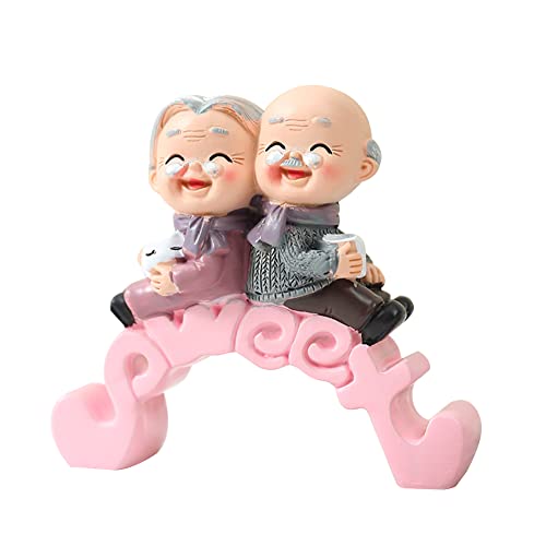 ihreesy Süß Paar Figuren,Cute Miniatur Paar Figuren Harz Romantisches Armaturenbrett Ornament Dekofigur Spielzeugfiguren Kuchendeckel Auto-Dekor für Zuhause,#A von ihreesy