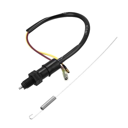 ihreesy Universal Bremslichtschalter Motorrad, 2 Draht Hinterfuß Bremslichtschalter mit Federsatz, Kippschalter, manuell, Schwarz von ihreesy