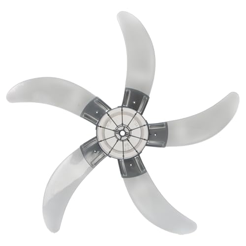 iiniim 18 Zoll Lüfterflügel 5 Blätter Kunststoff Ventilatorblatt mit Mutterabdeckung Ventilator Ersatzteile Zubehör Grau A One Size von iiniim
