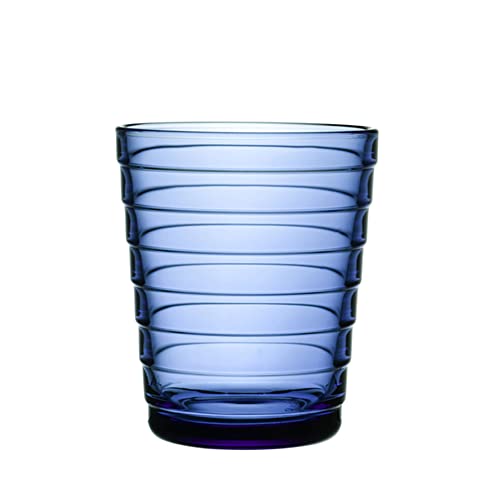 Iittala Aino Aalto Trinkgläser 2er Set, aus Glas, in der Farbe Ultramarinblau, Spülmaschinenfest, Fassungsvermögen: 220 ml, 1066652 von Iittala