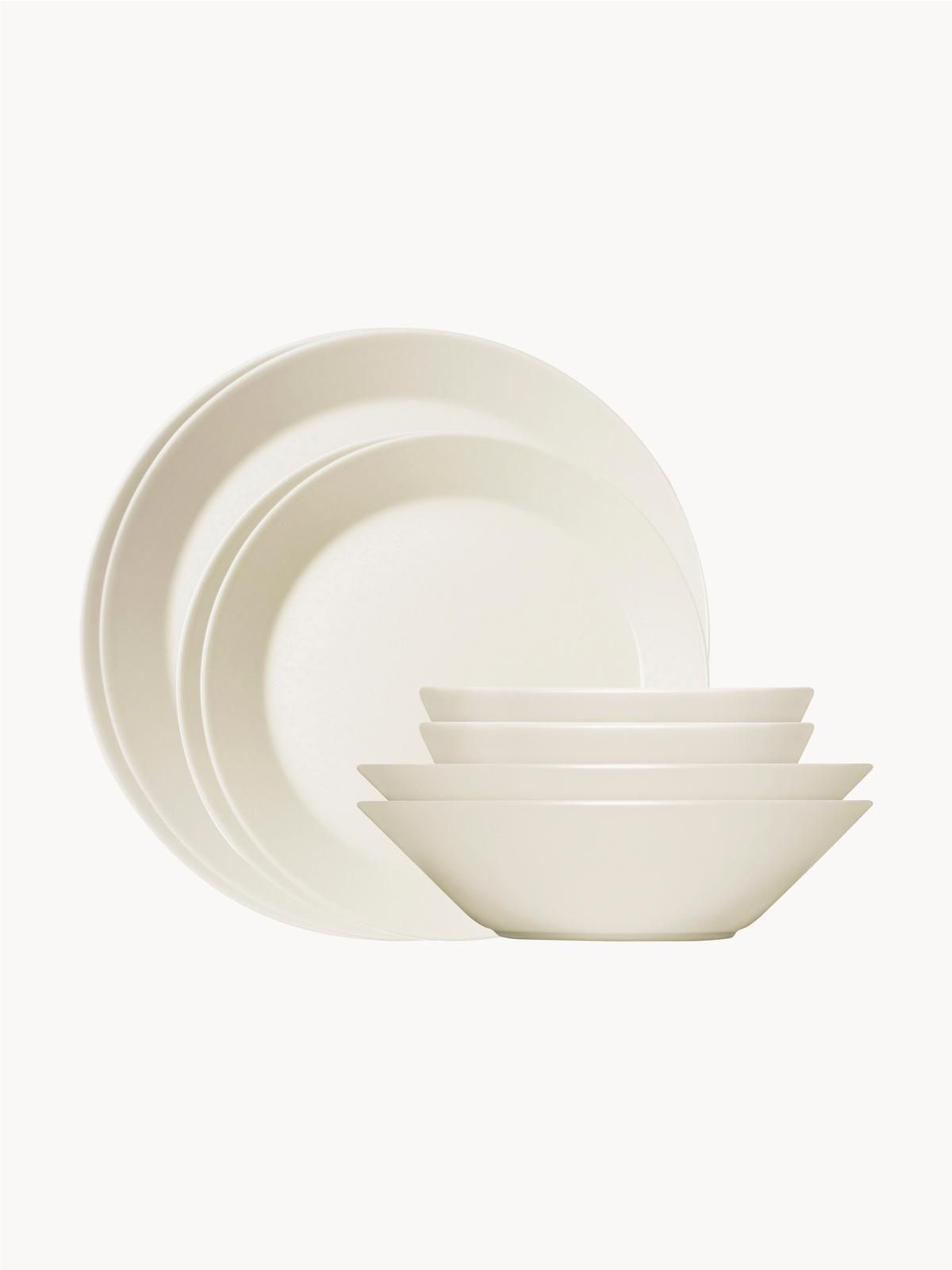 Porzellan-Geschirr-Set Teema, 2 Personen (8-tlg.) von iittala