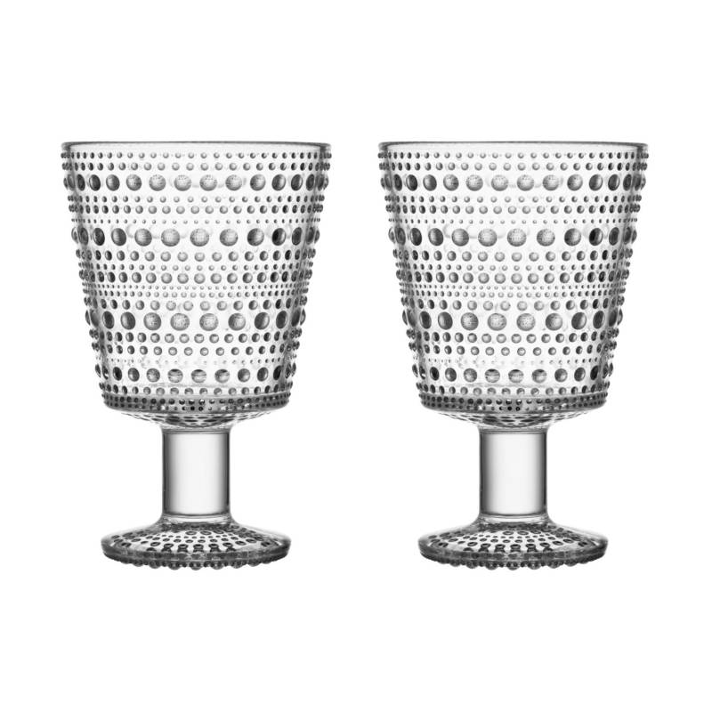 iittala - Kastehelmi Universal Glas 2er Set 26cl - transparent/H x Ø 8,8x7,7cm/spülmaschinenfest von iittala