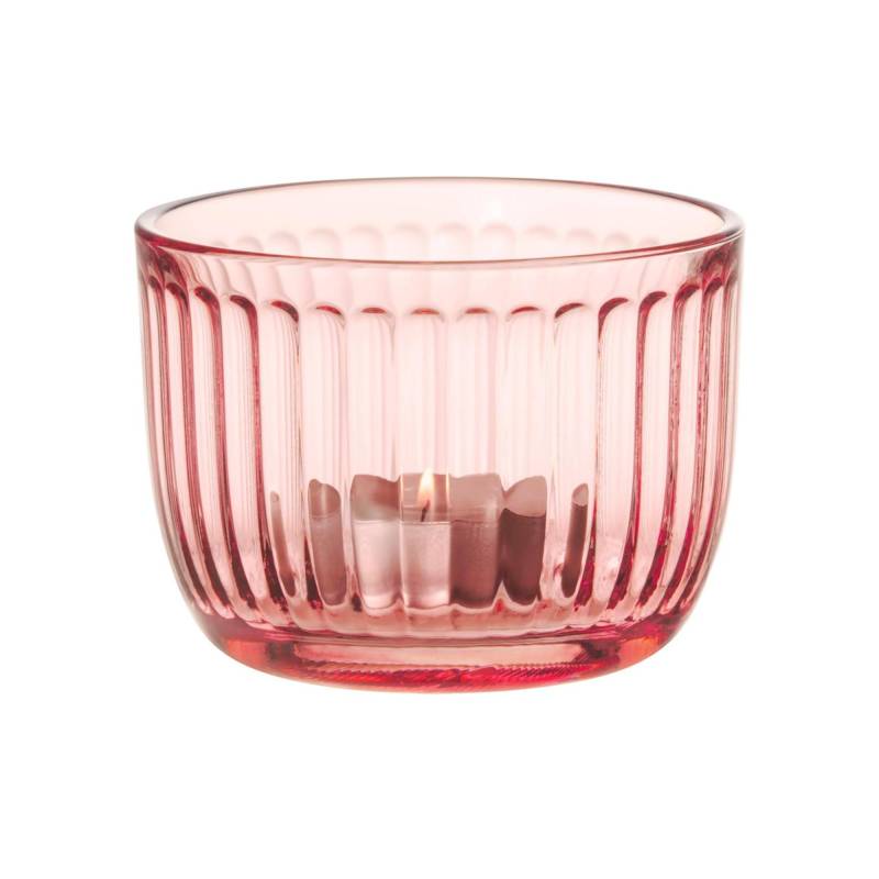 iittala - Raami Windlicht Ø9cm - lachsrosa/transparent/H 6,9cm von iittala