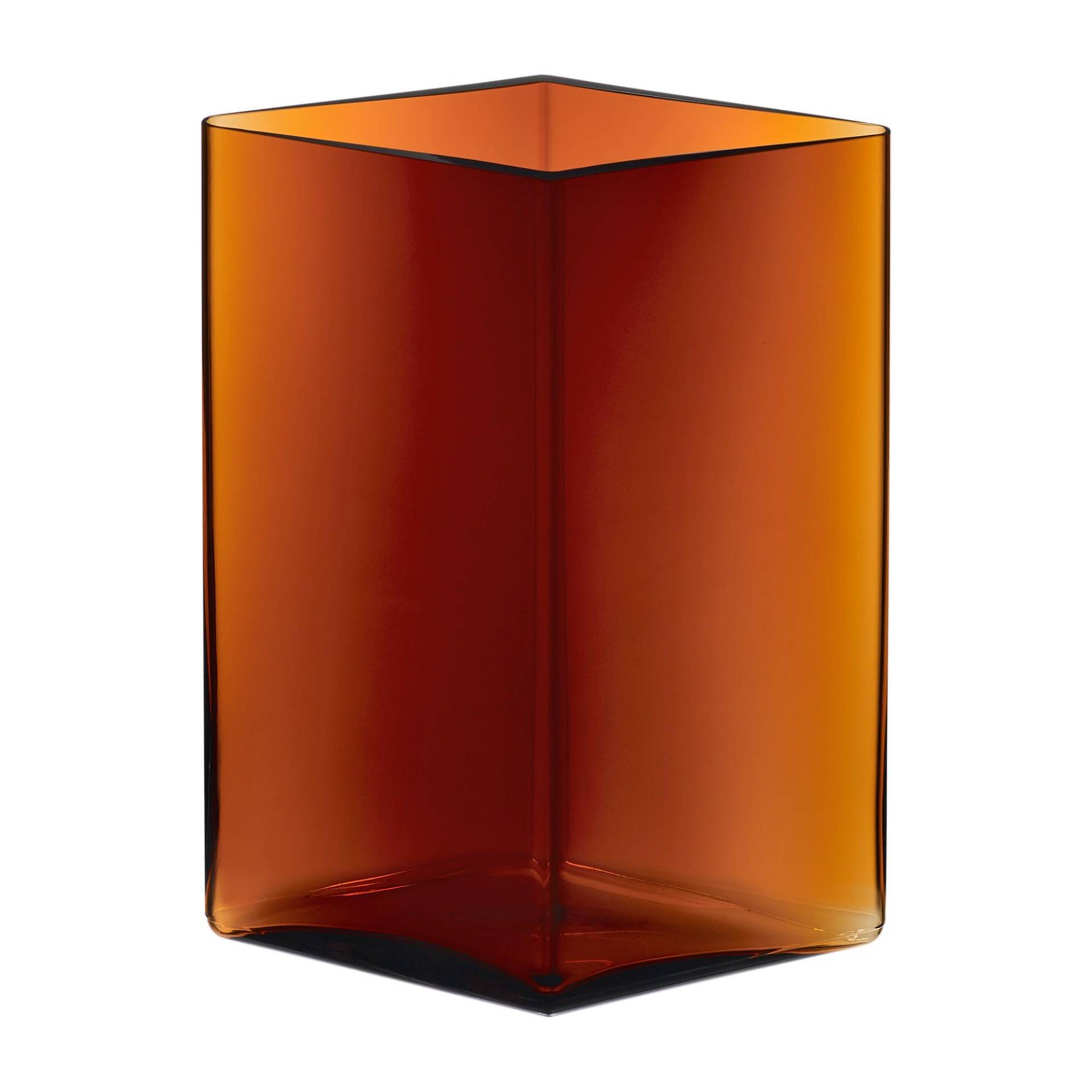 iittala - Ruutu Vase 205x270mm - kupfer/rautenförmig/LxBxH 20,5x20,5x27cm/Handwäsche von iittala