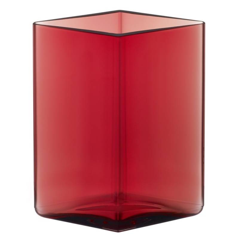 iittala Ruutu Vase - cranberry - 11,5 x 11,5 x H 14 cm von iittala