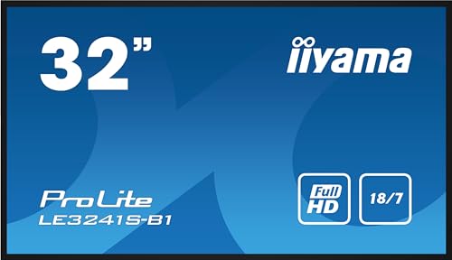 iiyama ProLite LE3241S-B1 80cm 31,5" Digital Signage Display IPS LED Panel Full-HD VGA HDMI USB2.0 RS-232c RJ45 Mediaplayer 18/7 schwarz von iiyama