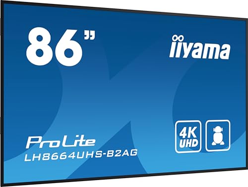 Iiyama Prolite LH8664UHS-B2AG 217.4cm 85.6" Digital Signage Display IPS LED Panel 4K UHD HDMI Audio-in USB2.0 RS-232c RJ45 Mediaplayer Android 11 OS WiFi 24/7 schwarz Iiyama Prolite LH8664UHS-B2AG 217.4cm 85.6" Digital Signage Display IPS LED Panel 4K UHD HDMI Audio-in USB2.0 RS-232c RJ45 Mediaplayer Android 11 OS WiFi 24/7 schwarz von iiyama