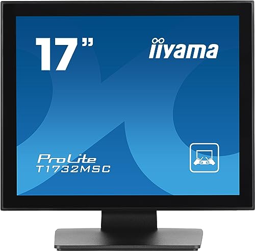 iiyama ProLite T1732MSC-B1S 43cm 17" LED-Monitor SXGA 10 Punkt Multitouch kapazitiv VGA HDMI DP IP54 schwarz von iiyama