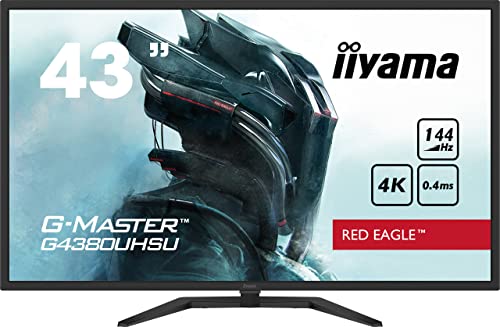 iiyama G-MASTER Red Eagle G4380UHSU-B1 108cm 42,5“ VA LED Gaming Monitor 4K UHD HDMI DP USB3.0 0.4ms 144Hz HDR FreeSync-Premium schwarz von iiyama