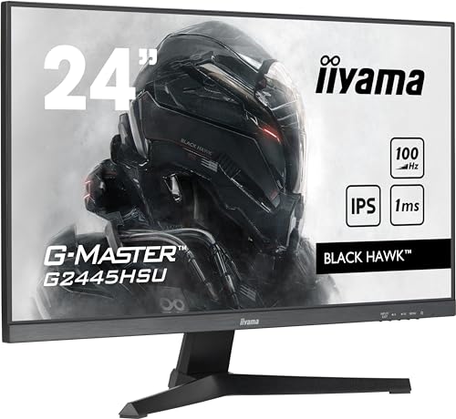 iiyama G-Master Black Hawk G2445HSU-B1 60,5cm 24" IPS LED Gaming Monitor Full-HD HDMI DP USB2.0 1ms FreeSync schwarz von iiyama