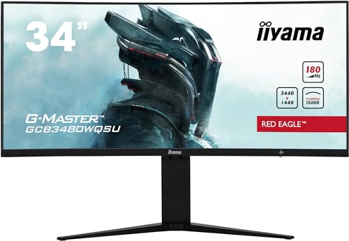 iiyama G-Master GCB3480WQSU-B1 Red Eagle 34" LCD VA UltraWide QHD 180Hz FreeSync Premium Pro Curvo von iiyama